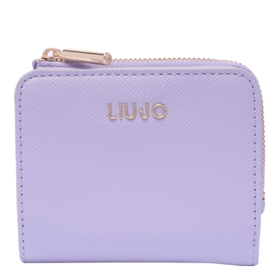 Shop Liu •jo Logo Credit Card Case In Purple