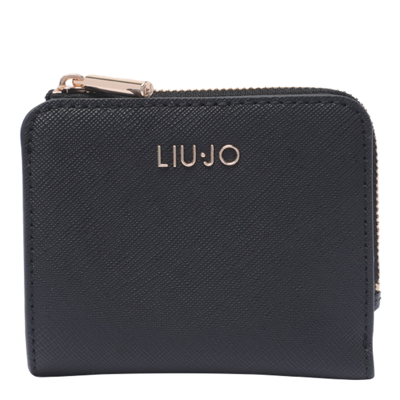 Shop Liu •jo Logo Credit Card Case In Black