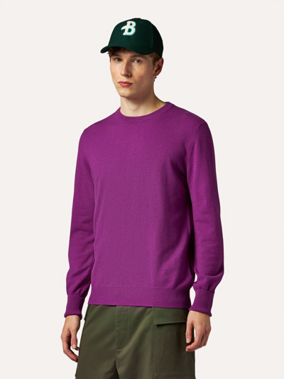 Shop Ballantyne Roundneck Pullover In Cashmere In Pink