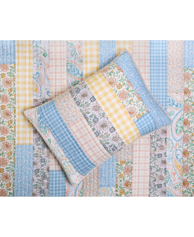 Shop Charter Club Spring Gingham Patchwork Sham, Standard, Created For Macy's In Multi