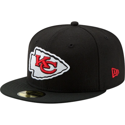 Shop New Era Mens Kansas City Chiefs  Chiefs 5950 T/c Fitted Cap In Black/red