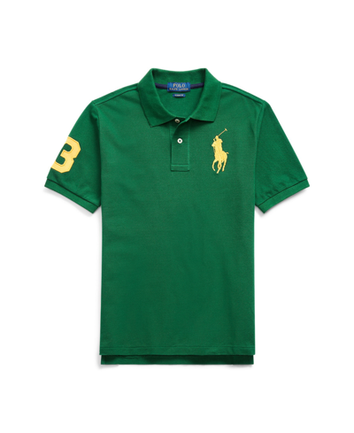 Shop Polo Ralph Lauren Big Boys Big Pony Cotton Mesh Polo Shirt In New Forest