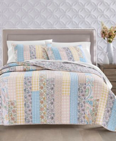 Shop Charter Club Spring Gingham Patchwork Quilts Created For Macys In Multi