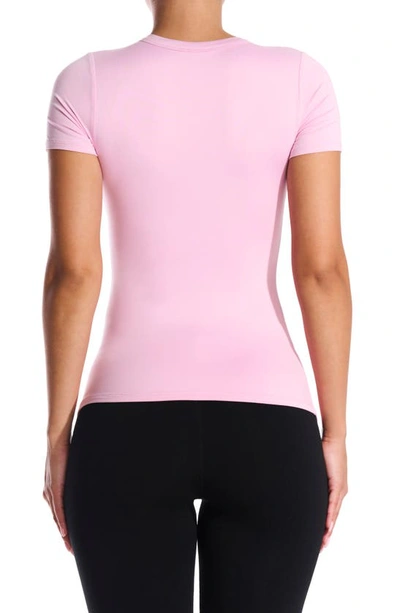 Shop N By Naked Wardrobe Bare Short Sleeve Crew Top In Pink