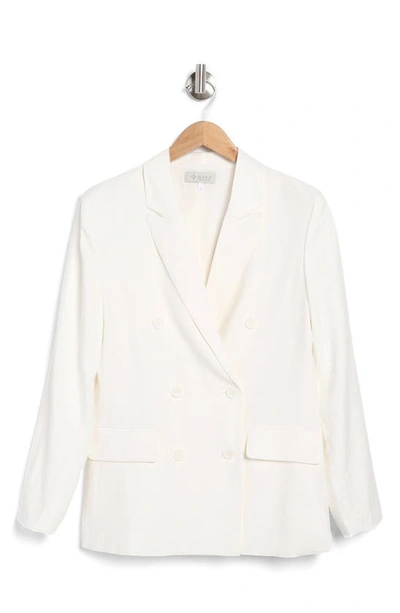 Shop Wayf Double Breasted Blazer In Ivory