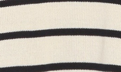 Shop Melrose And Market Stripe Knit Pullover In Ivory Dove- Navy Stripe