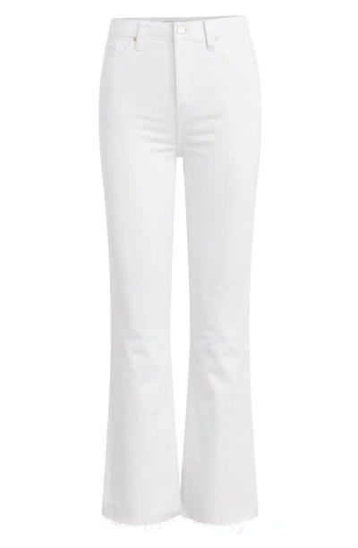 Shop Hudson Jeans Faye Ultrahigh Waist Raw Hem Ankle Bootcut Jeans In White
