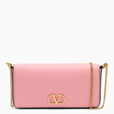 Shop Valentino Garavani Vlogo Signature Pink Bubble Shoulder Bag