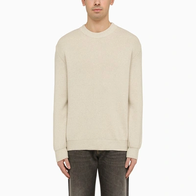 Shop Golden Goose Panama-coloured Journey Crew-neck Jumper In Beige