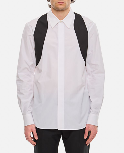Shop Alexander Mcqueen Half Charm Cotton Shirt In White