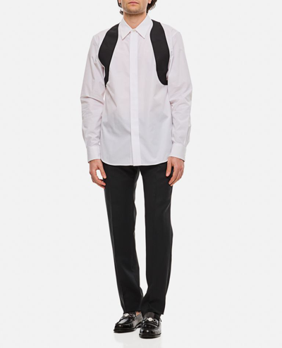 Shop Alexander Mcqueen Half Charm Cotton Shirt In White