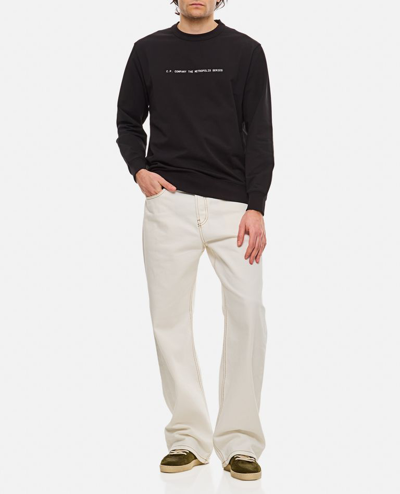 Shop C.p. Company Metropolis Series Stretch Fleece Graphic Sweatshirt In Black