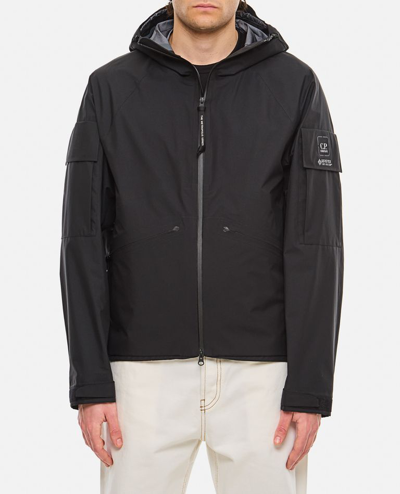 Shop C.p. Company Metropolis Series Gore-tex Infinium Hooded Jacket In Black