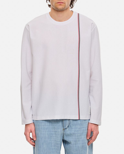 Thom Browne T-shirt Mit Rwb-streifen In White