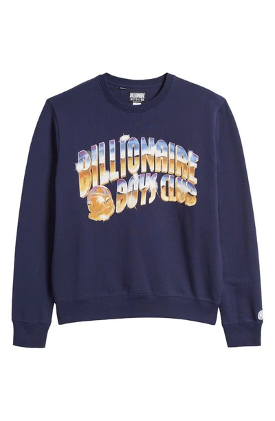 Shop Billionaire Boys Club Chrome Graphic Sweatshirt In Maritime