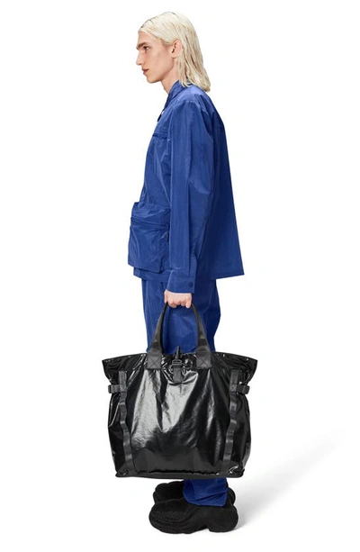 Shop Rains Sibu Waterproof Shopper Bag In Black