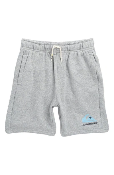 Shop Quiksilver Kids' Easy Day Track Shorts In Light Grey Heather