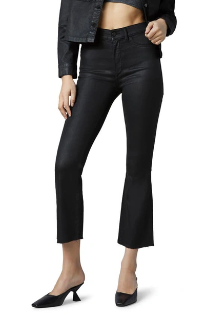 Dl1961 Bridget Instasculpt High Waist Crop Bootcut Jeans In Black Coated Raw