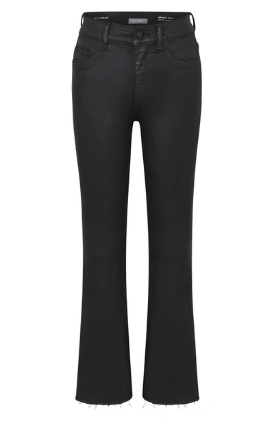 Dl1961 Bridget Instasculpt High Waist Crop Bootcut Jeans In Black Coated Raw