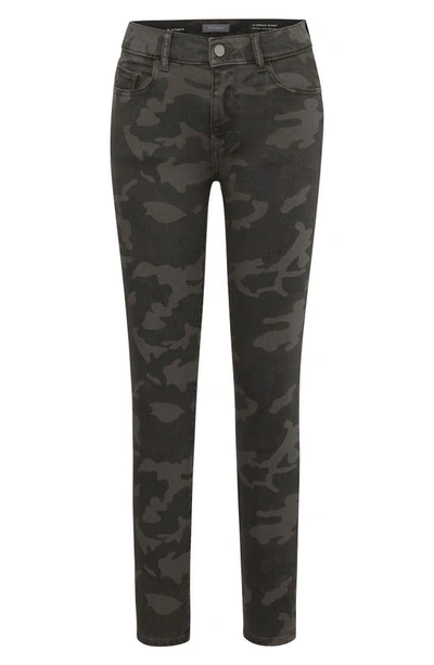 Shop Dl1961 Florence Instasculpt Mid Rise Crop Skinny Jeans In Dark Camo