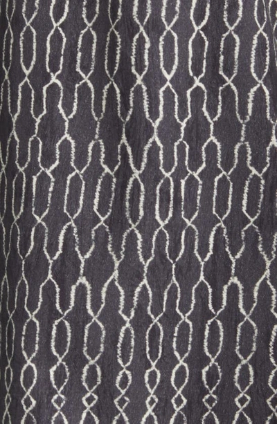 Treasure & Bond Chain Print Short Sleeve Button-up Camp Shirt In Navy India Ink Delicate Geo