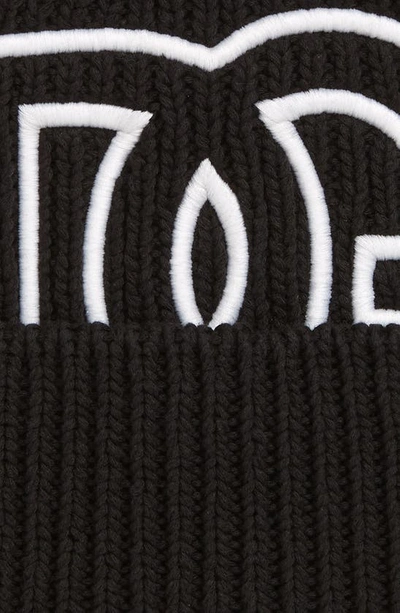 Shop Dolce & Gabbana Dg Logo Cotton Cuff Beanie In Variante Abbinata