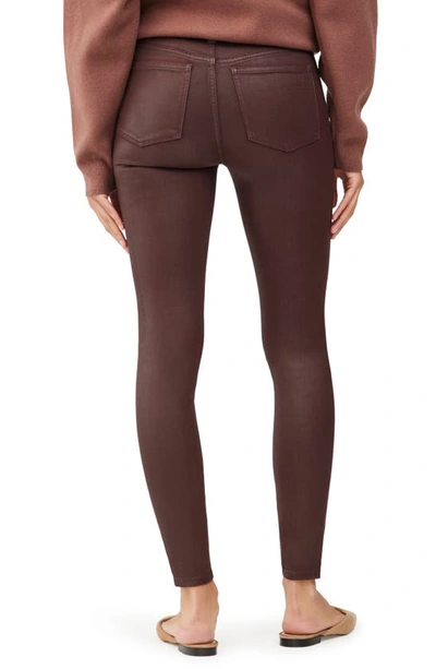 Shop Dl1961 Florence Instasculpt Coated Mid Rise Skinny Jeans In Dark Sequoia