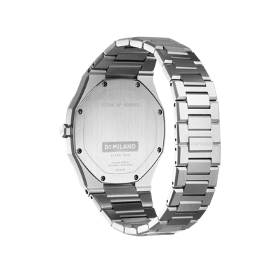 Shop D1 Milano Watch Ultra Thin Bracelet 40 Mm In Green/silver