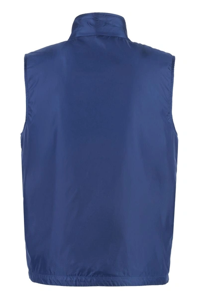 Shop Aspesi Vernes Nylon Vest In Blue