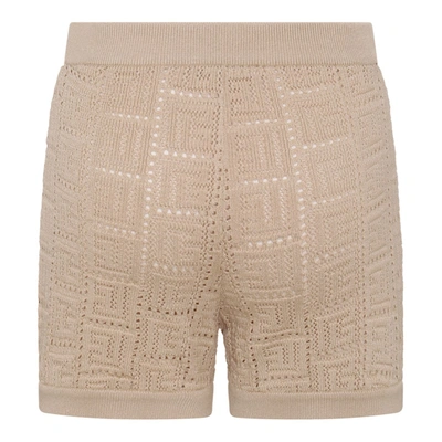 Shop Balmain Shorts In Beige