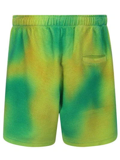 Bonsai Spray-dyed Basket Fit Shorts In Green