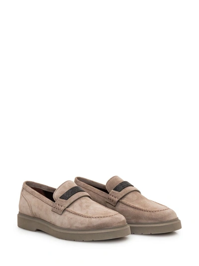 Shop Brunello Cucinelli Loafer "penny" In Gray