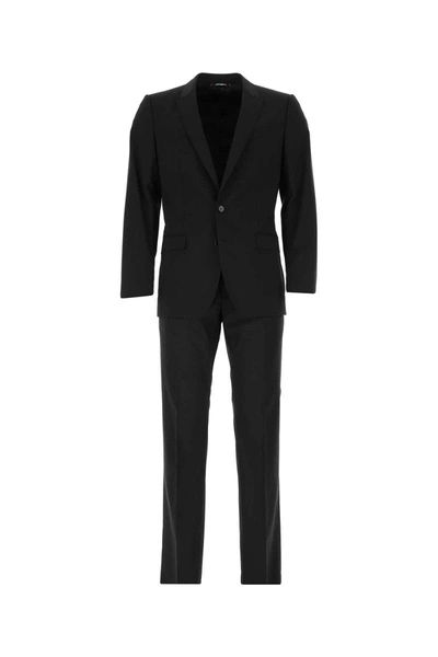 Shop Dolce & Gabbana Martini Virgin Wool Suit In Black