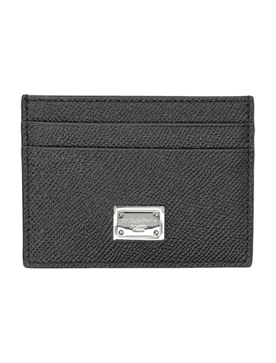 Shop Dolce & Gabbana Mini Plaque Cardholder In Black