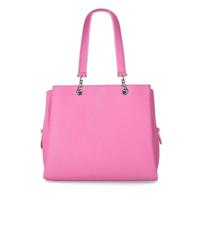 Shop Ea7 Emporio Armani  Charm Pink Shopping Bag