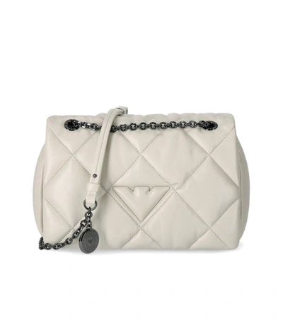 Shop Ea7 Emporio Armani  Ivory Quilted Crossbody Bag