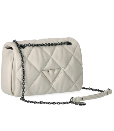 Shop Ea7 Emporio Armani  Ivory Quilted Crossbody Bag