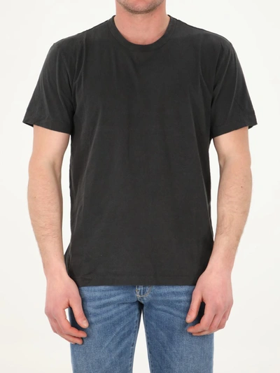 Shop James Perse Lead Grey Cotton T-shirt
