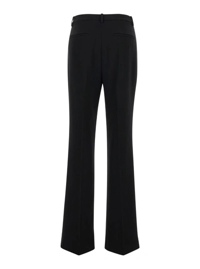 Shop Theory Black Sartorial Pants With Stretch Pleat In Technical Fabric Woman