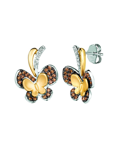 Le Vian 14k Tt Earr 0.40 Dia