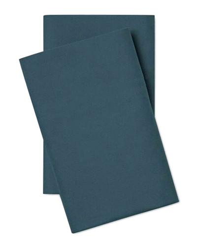 Shop Pillow Guy Classic Cool & Crisp 100% Cotton Percale Pillow Case Set In Blue