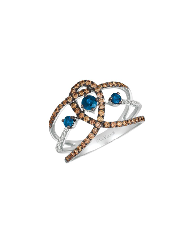 Le Vian Blueberry Sapphire 14k 0.82 Ct. Tw. Diamond & Sapphire Half-eternity Cocktail Ring