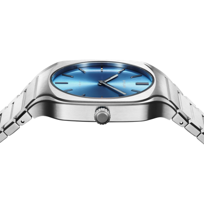 Shop D1 Milano Watch Square Bracelet 37 Mm In Blue/silver