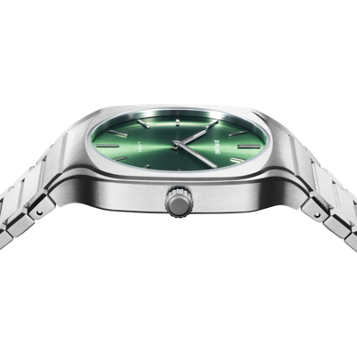 Shop D1 Milano Watch Square Bracelet 37 Mm In Green/silver