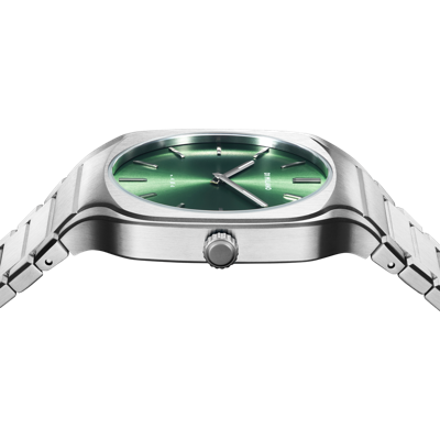 D1 Milano Watch Square Bracelet 37 Mm In Green/silver