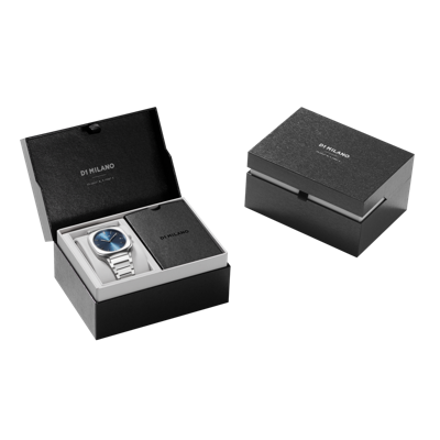 D1 Milano Watch Square Bracelet 37 Mm In Blue/silver