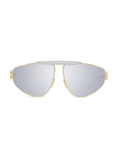 Shop Loewe Women's Metal Pilot Sunglasses In Endura Gold Smoke Mirror