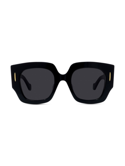 Loewe Anagram 50mm Small Geometric Sunglasses In Black