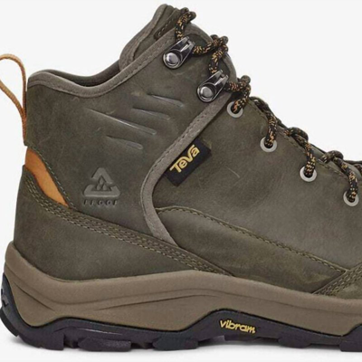 Shop Teva Men's Riva Mid Rp Waterproof Hiking Boots Dark Olive In Green