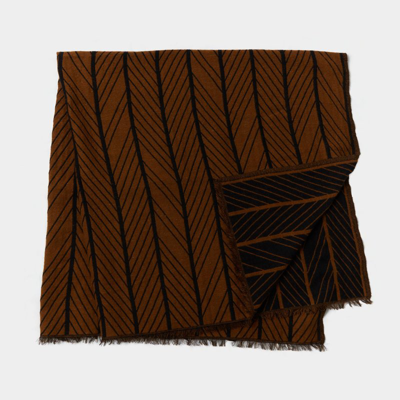 Shop Billy Reid Herringbone Ribbon Blanket In Brown